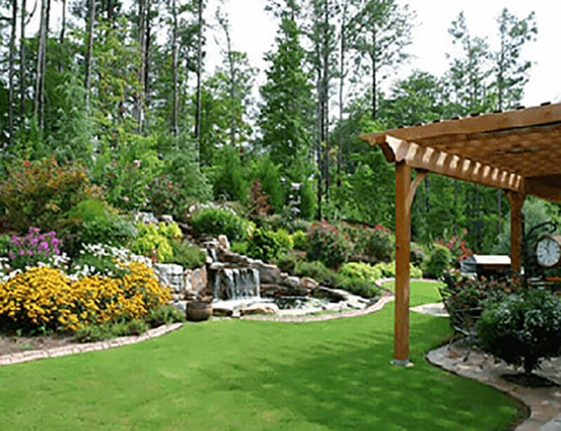 Yard after ShrubHub landscape design transformation