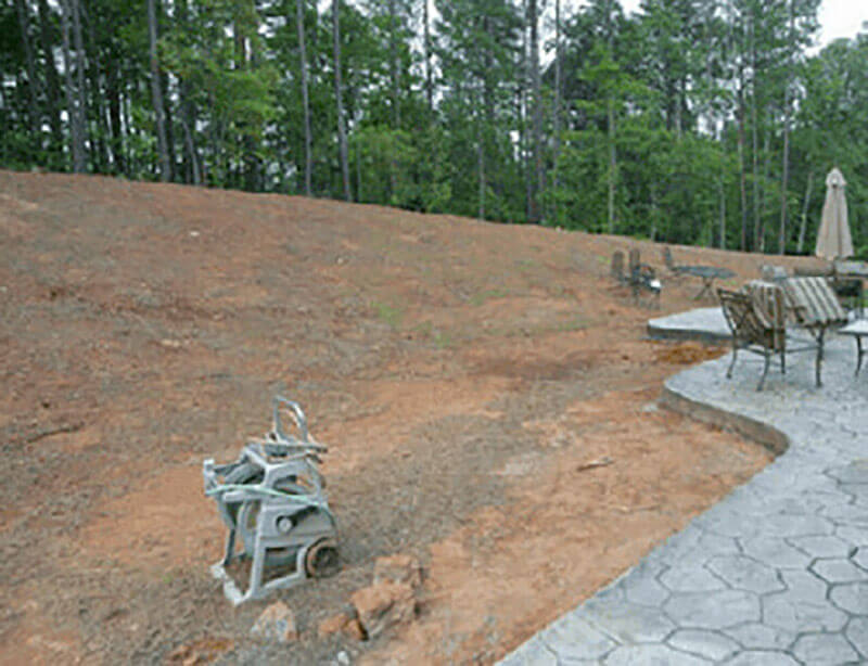 Yard before ShrubHub landscape design